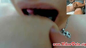 She Masturbates Letting Her Huge Tits Go Wild On Webcam