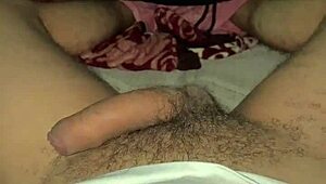 She masturbates with her big cock and cums for all viewers.