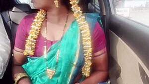 indian car sex housewife with husband's father long drive for fucking telugu dirty talks 😈
