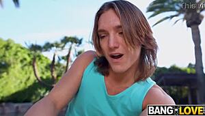 poolside passion stepmoms tanning session turns into wild hookup