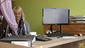 Chérie Gives Wet Pussy For Fucking Nasty Credit Agent