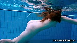 Sexy Girl Shows Young Body Underwater