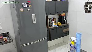 look at this latina employee's tight ass in shorts, i got so horny