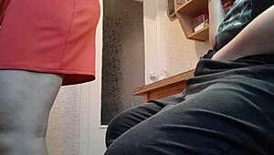 Masturbating in clothes to avoid stepmom