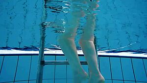 Sexy Girl Shows Young Body Underwater