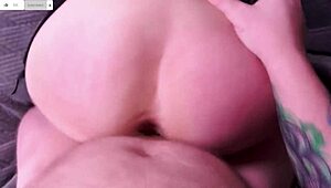 pov doggy style fuck with hot couple in lingerie, cuckold watching