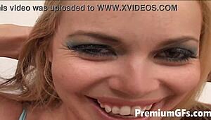 alicia rhodes is using a machine vibrator on her big tits 😍