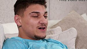 Katie Kush feels intense pleasure rubbing her wet body on client Victor Ray