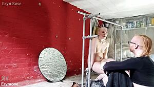 Bound In Metal Begging To Cum