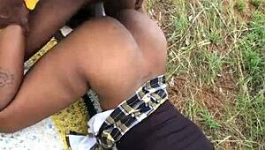 Watch This Ebony Cheerleader In An Exciting Homemade Amateur Performance