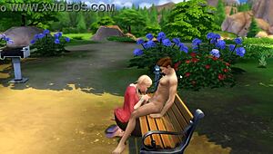 Dangerous Blowjob Performed Outdoors In The Park