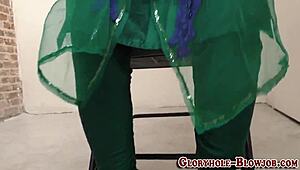 Arab Babe Sucks Black Rod