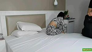 Behind the scenes with nymph duda pimentinha preparing for porn!