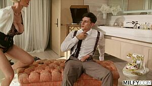 Milfy busty blonde milf casca akashova drains every drop of studs cock