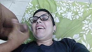 Transei com a minha sogra lésbica e gozei na boca dela