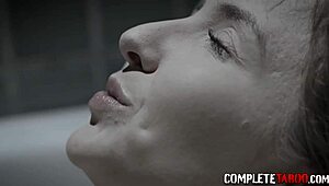 kinky bathing teen masturbates and gets fingered in the bath