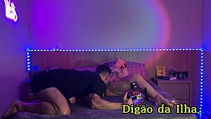 Tattooed Hot Girl Boldly Blows And Oils In Sheer Red