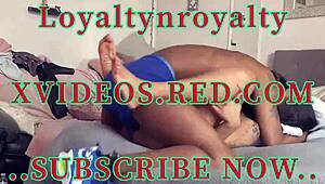 Ebony Woman Strokes Cock