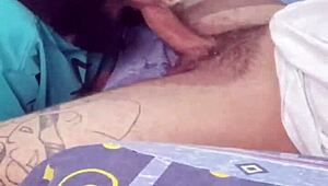 She intensely performs deepthroat on big cock and rides until completely filled with cum in passionate session