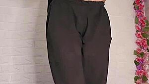 jumping on 12 inches bbc dildo mia niqab