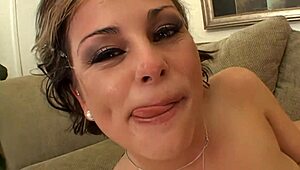 Isabel has an interracial threesome fuck session outdoors