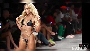 Black edition of the swim suit runway tape.