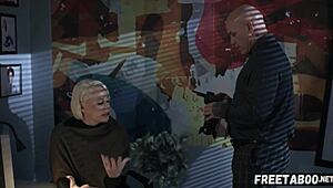 Hot blonde milf gets fucked during a real photoshoot - full movie on freetaboo net