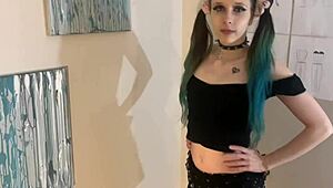 Hard spanking and fucking a petite 18+ teen 18+