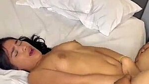 brunette amateur candy's tight pussy destroyed in live sex show gone wild