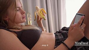 college student teen 18+ distracted from reading and fucked in tight pussy, oh yeah, fuck my tight pussy! 😏