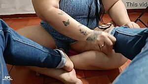 I Ask My Stepmom For A Foot Massage But Touch Her Tits And Pussy Until We Fuck With Her Favorite Dildo - Part 1!