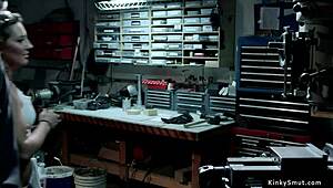 Big butt slave gets hard whipped. Tied up and roughly spanked.