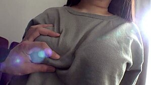 Serious-Looking Tutor Kohaku Teases Nipples With Sassy H-Cup Fun!