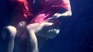 Lilia Mihalkova and Natalia Kupalka underwater lesbians