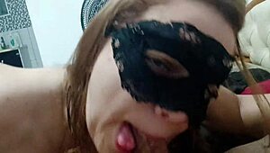 Hot Brazilian gives amazing wet blowjob and deepthroat.