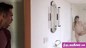 stepsis jenna ross enjoys a steamy fuck under a hot shower, riding and deepthroating with natural tits