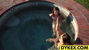 Outdoor Lesbian Sex With Two Hot Gals Using Strapon Toys