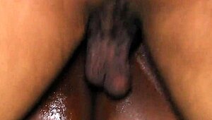 Missionary sex with big fat black housewife leads to squirting on doggy cumshot