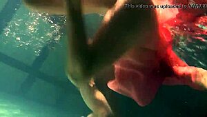 Lilia Mihalkova and Natalia Kupalka underwater lesbians