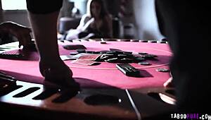 Lena Paul Gets Mouthful from Three Big Cocks