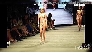 Black edition of the swim suit runway tape.