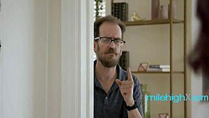 i'm the real bite strapon fucking this busty maid while my husband watches