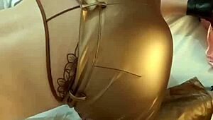 Clothed french amateur gets pussy pounded with spanking!