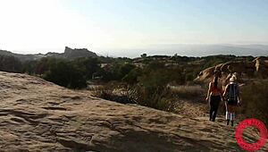 The lesbian date with samantha rone involves pussy licking.