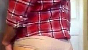 petite milf teases with underwear and full bottom