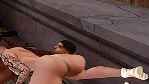 Girl blowing off Merxyrs on IMVU with monster cock