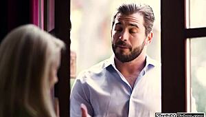 Blonde Has No Option Than To Fuck A Guy To Not Get Exposed