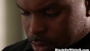 Watch this babe's pussy drilled by the BBC crook