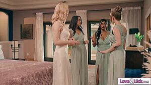 We All Lick The Bride's Pussy To Become Maid Of Honor