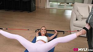 Milf Private Training Session In Trainer House.